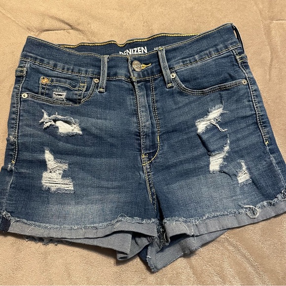 Denizen by Levi’s high rise shortie stretch Jean shorts size 27 - Picture 3 of 12